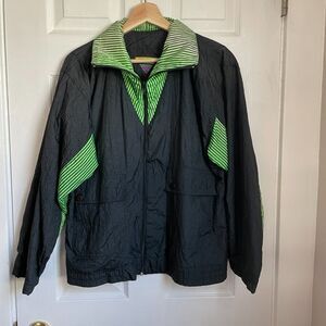 Vintage neon windbreaker jacket kidcore 90s y2k